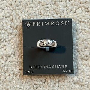 Primrose Sterling Silver Faith Ring